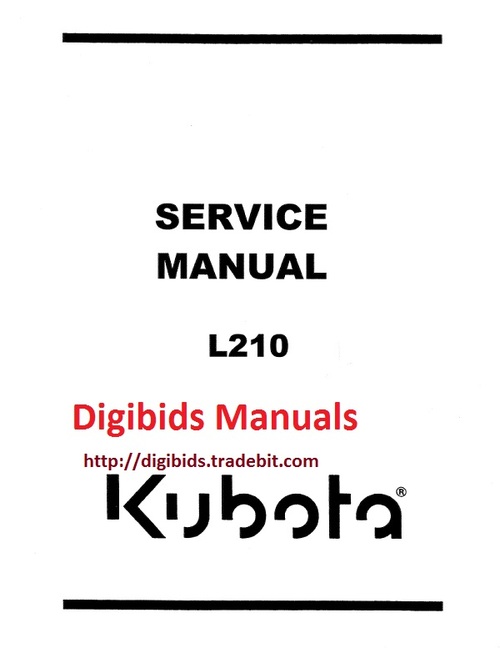 Product picture Kubota L210 Tractor Service Repair  complete Manual 