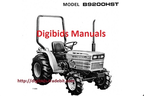 Product picture Kubota B9200 Hst  Operator Manual (Hi Quality)Download